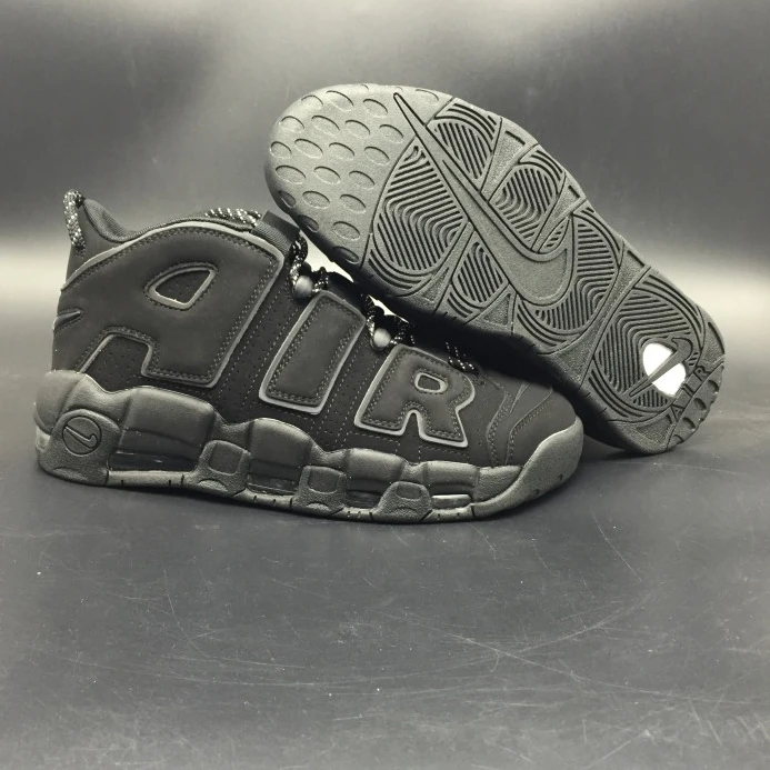 nike air more uptempo triple black 414962- Fashionable 3361