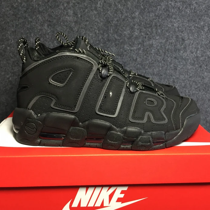 nike air more uptempo triple black 414962- Fashionable 3361