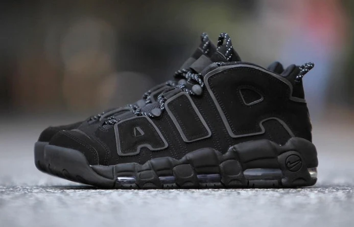 nike air more uptempo triple black 414962- Fashionable 3361