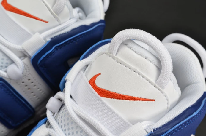 nike air more uptempo “knicks” white deep royal blue womens 415082- SmartChoice 3366