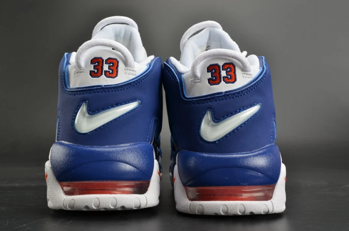 nike air more uptempo “knicks” white deep royal blue womens 415082- SmartChoice 3366