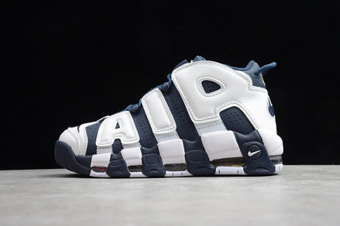 nike air more uptempo “olympic” white midnight navy 414962- SmartChoice 3159
