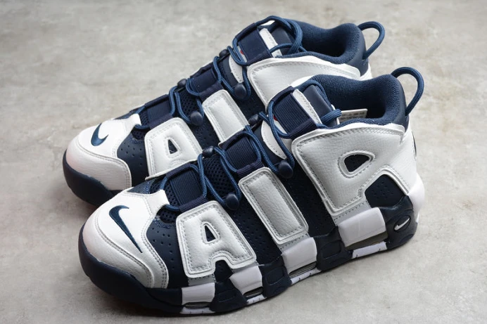 nike air more uptempo “olympic” white midnight navy 414962- SmartChoice 3159