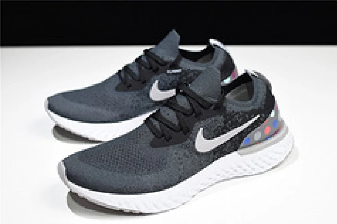 nike epic react flyknit black and grey dots point noirs et gris aj7283 BestValue 3304