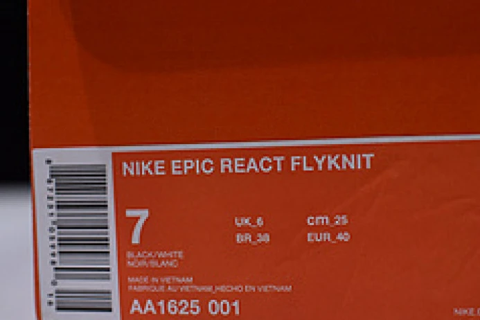 nike epic react flyknit black and white aa1625 UrbanStyle 3287