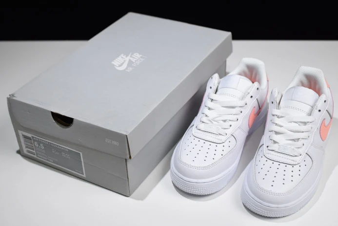 nike womens air force 1 low white pink ah0287- WellDesigned 3056