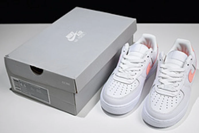 nike womens air force 1 low white pink ah0287- WellDesigned 3056