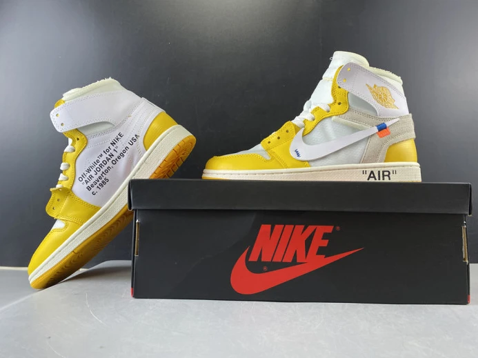 ofw air jordan 1 retro yellow white aq0818- WellDesigned 1279