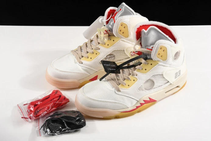 ofw air jordan 5 ice cream colorway ct8480- Fashionable 1816
