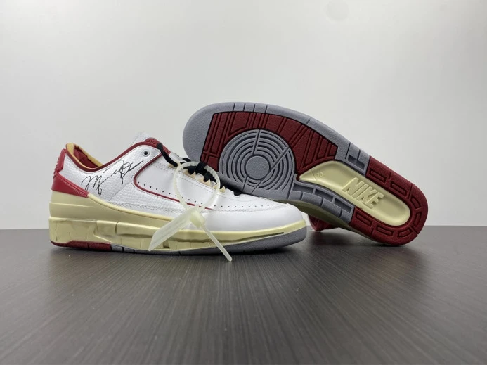 ofw x air jordan 2 low sp white red dj4375- Affordable 1449