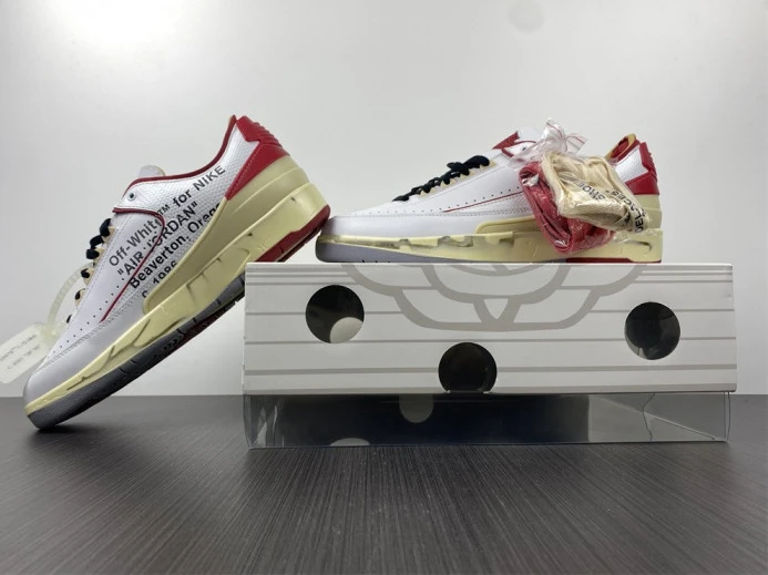 ofw x air jordan 2 low sp white red dj4375- Affordable 1449