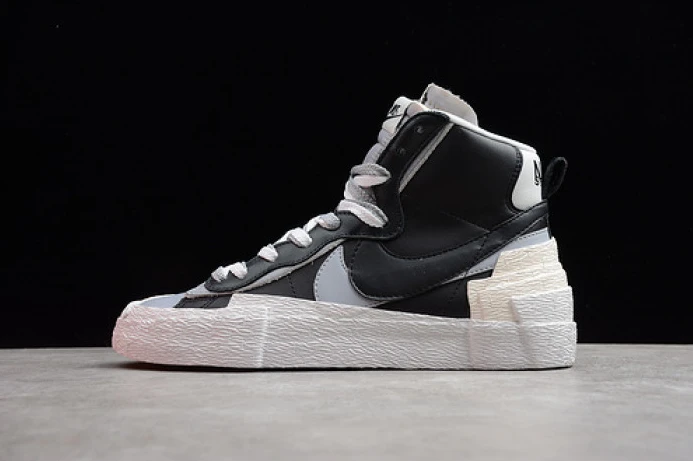 sacai x blazer mid black grey bv0072- Affordable 3132