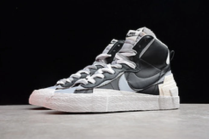 sacai x blazer mid black grey bv0072- Affordable 3132