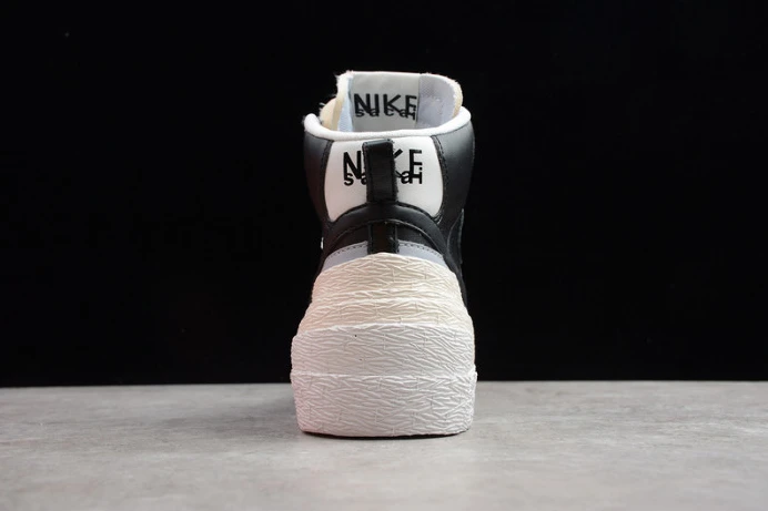 sacai x blazer mid black grey bv0072- Affordable 3132
