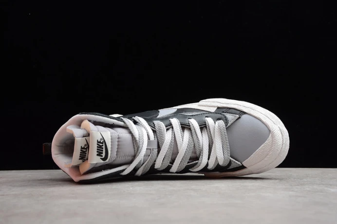 sacai x blazer mid black grey bv0072- Affordable 3132