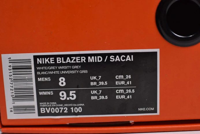 sacai x blazer mid white grey bv0072- StreetReady 3133