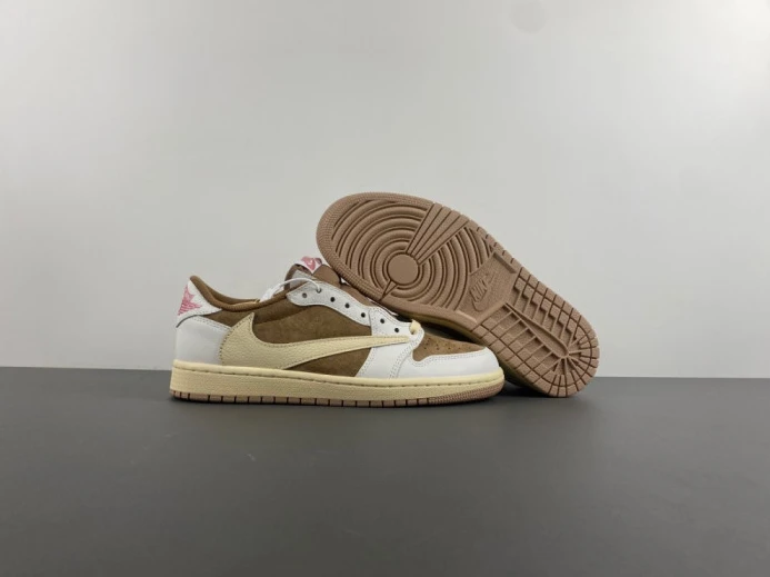 travis scott x air jordan 1 low og “sail shy pink” dm7866- BestValue 1355