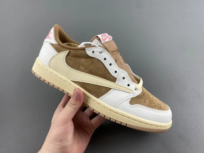 travis scott x air jordan 1 low og “sail shy pink” dm7866- BestValue 1355