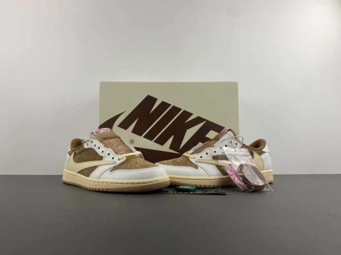travis scott x air jordan 1 low og “sail shy pink” dm7866- BestValue 1355