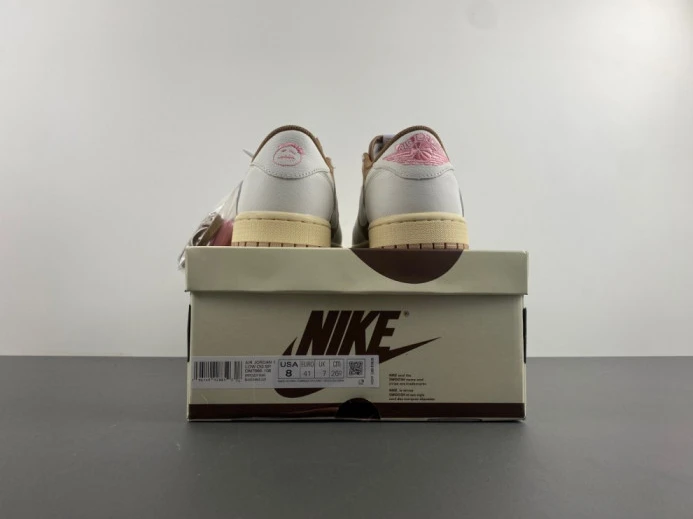 travis scott x air jordan 1 low og “sail shy pink” dm7866- BestValue 1355