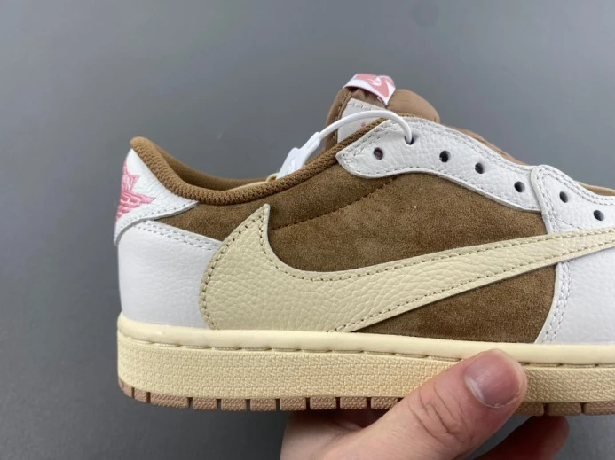 travis scott x air jordan 1 low og “sail shy pink” dm7866- BestValue 1355