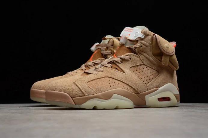travis scott x air jordan 6 “british khaki ” dh0690- WellDesigned 1555