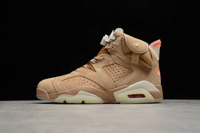 travis scott x air jordan 6 “british khaki ” dh0690- WellDesigned 1555