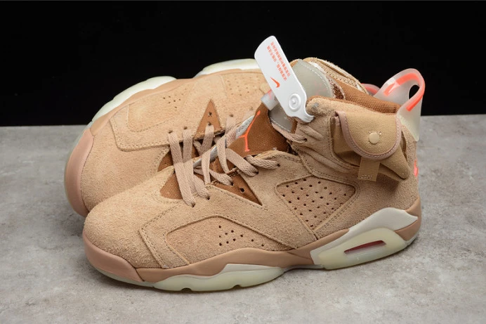 travis scott x air jordan 6 “british khaki ” dh0690- WellDesigned 1555