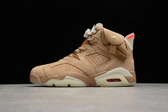 travis scott x air jordan 6 “british khaki ” dh0690- WellDesigned 1555