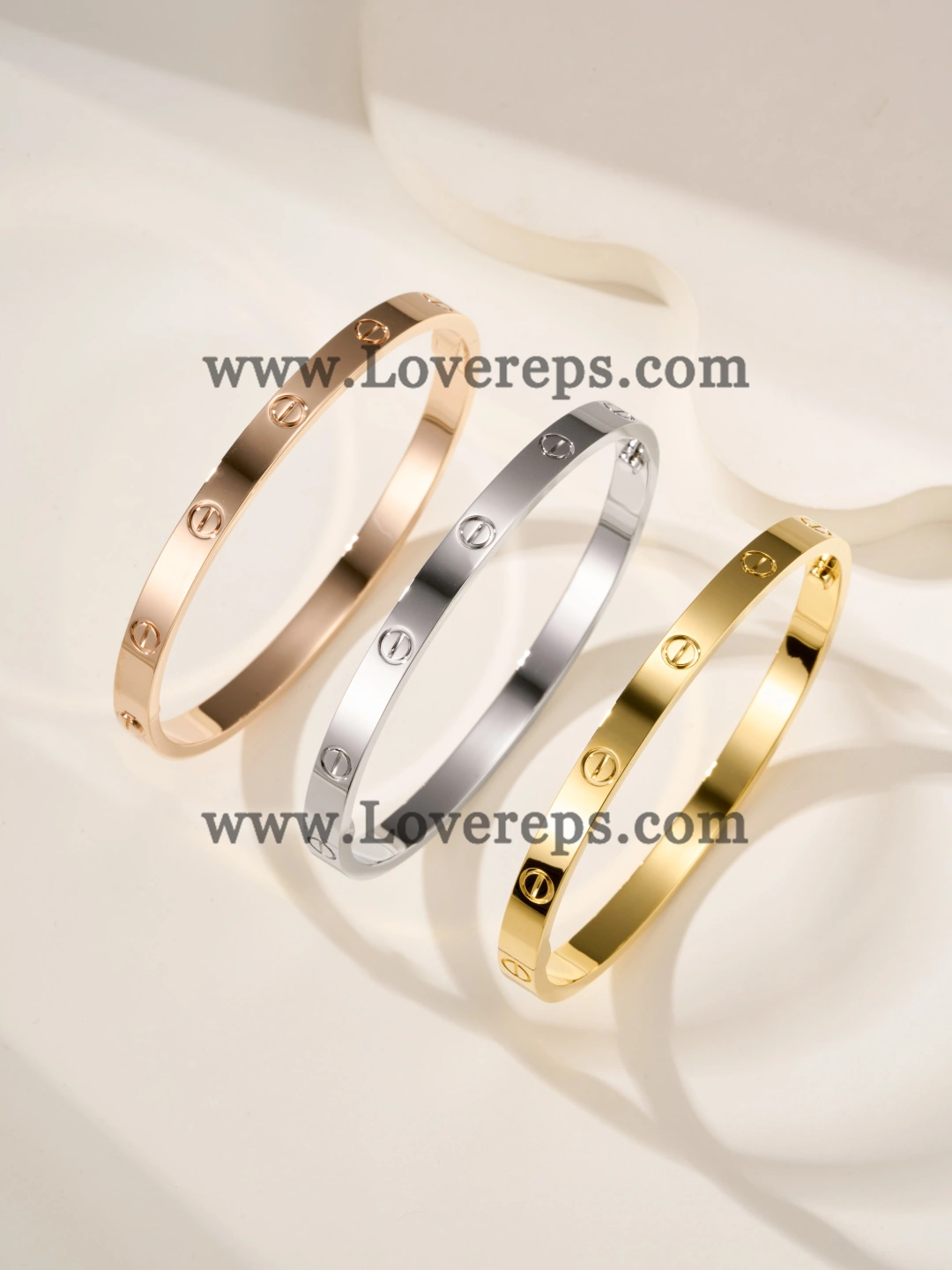 1:1 New Cartier Love Bracelet Medium Model Yellow Gold Rose Gold White Gold