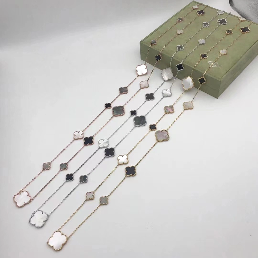 1:1 Van Cleef & Arpels Magic Alhambra Long Necklace 16 Motifs 120cm More Colors