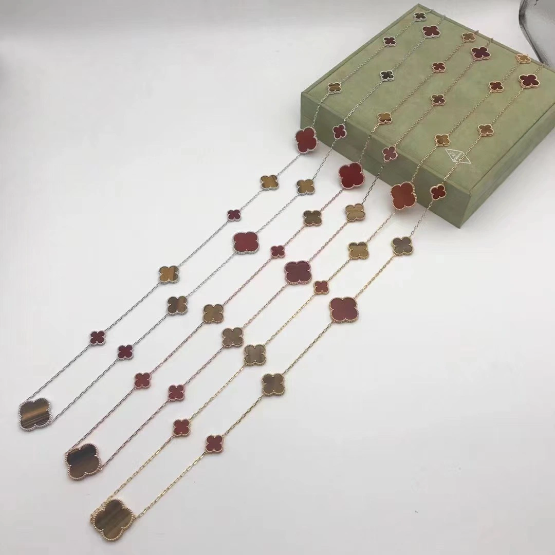 1:1 Van Cleef & Arpels Magic Alhambra Long Necklace 16 Motifs 120cm More Colors