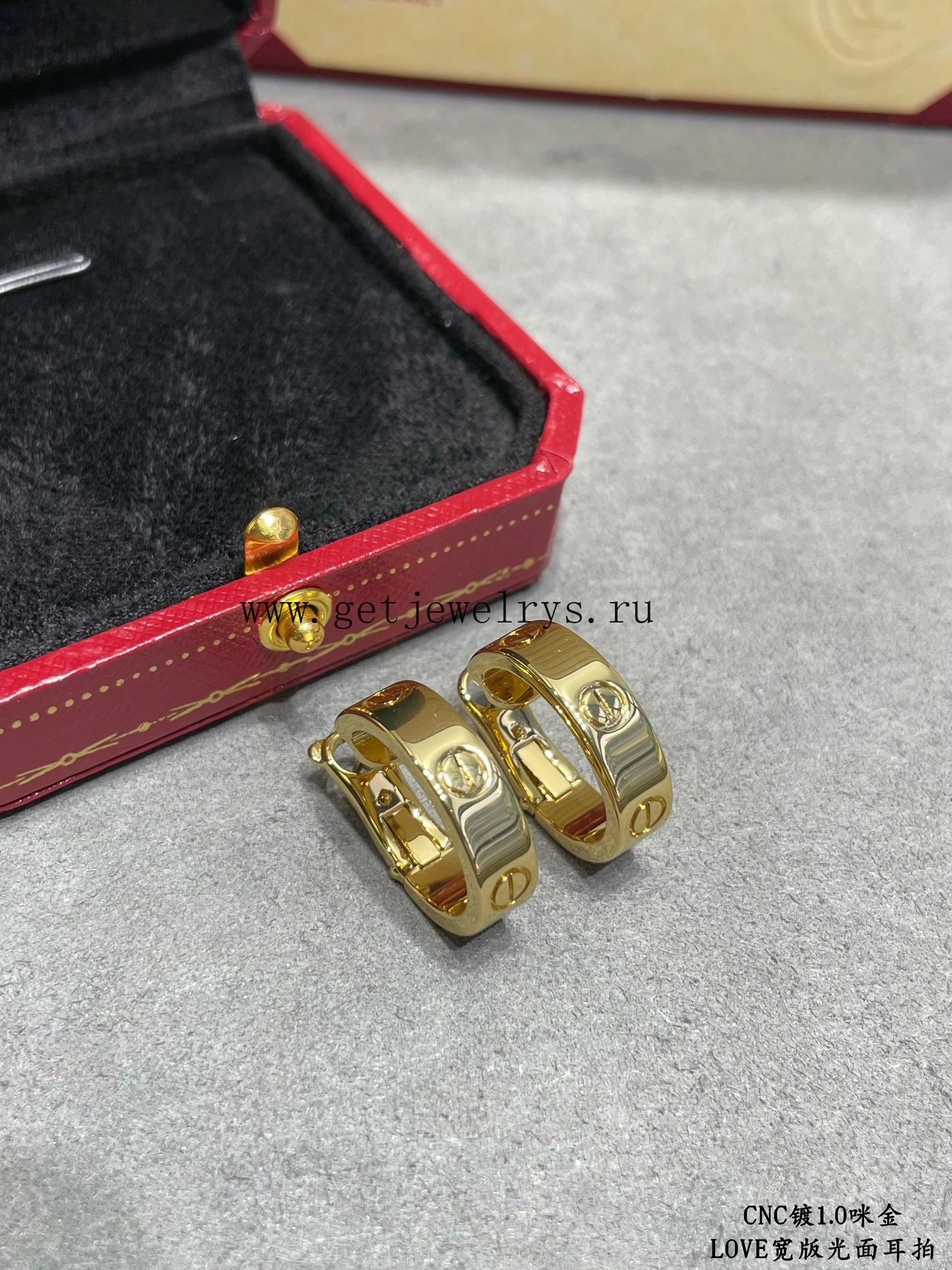 1:1 Version Cartier Love Earrings Yellow Gold Rose Gold White Gold