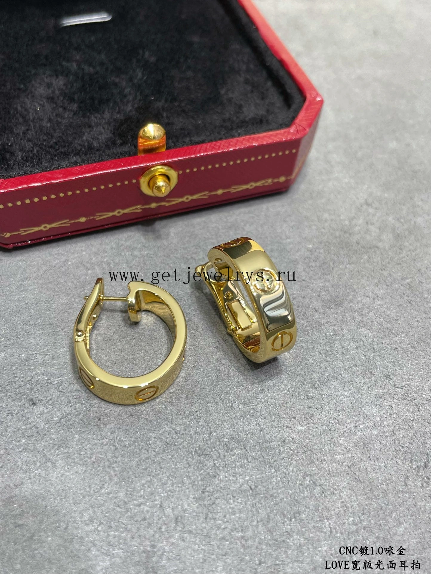 1:1 Version Cartier Love Earrings Yellow Gold Rose Gold White Gold