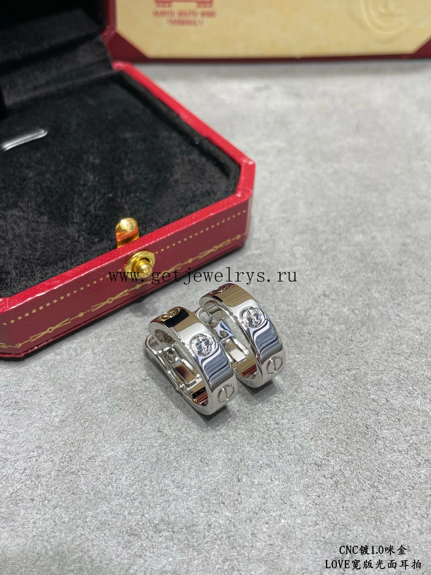 1:1 Version Cartier Love Earrings Yellow Gold Rose Gold White Gold