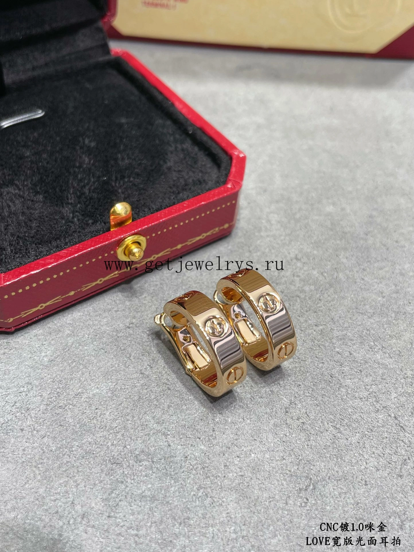1:1 Version Cartier Love Earrings Yellow Gold Rose Gold White Gold