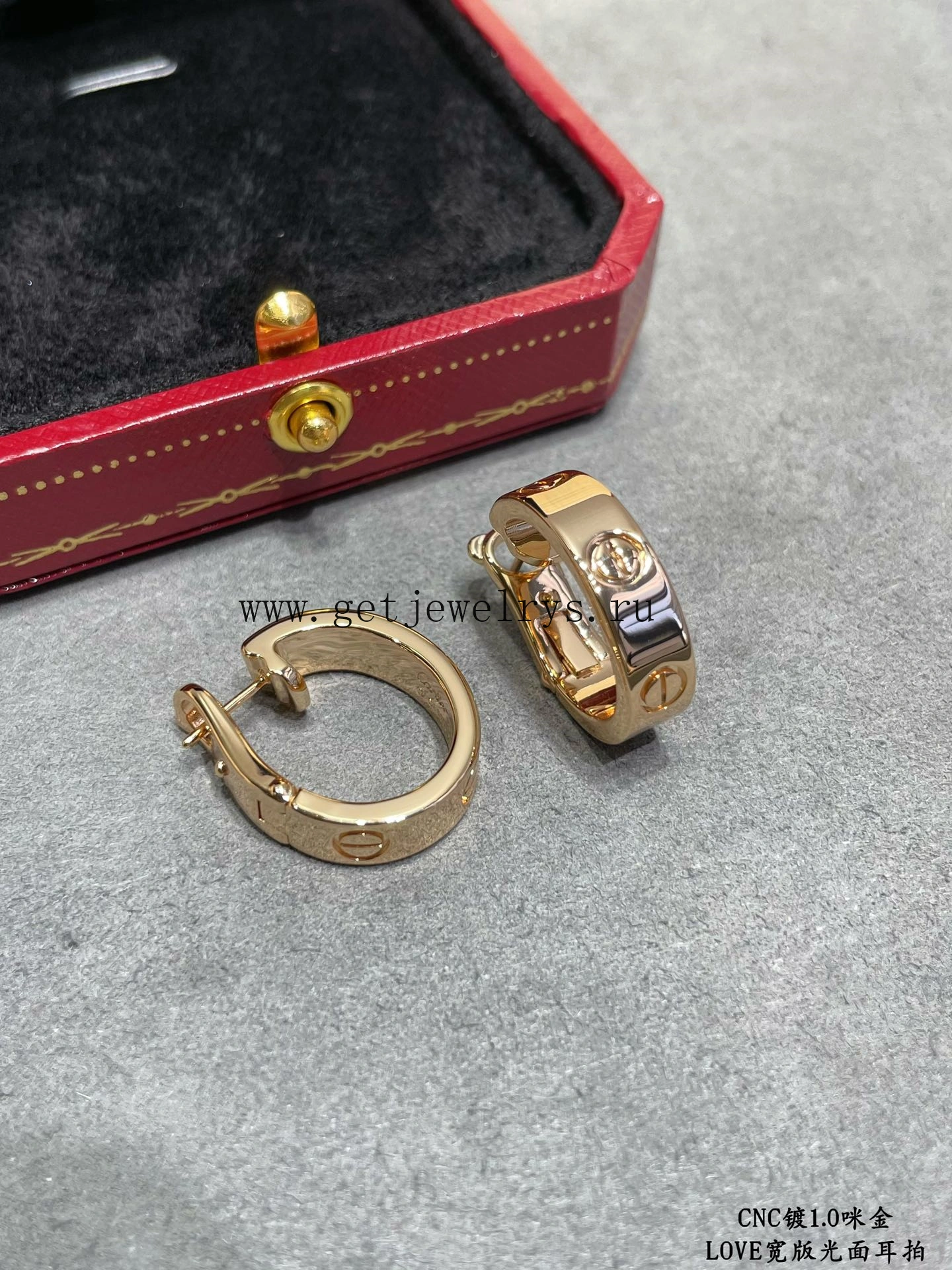 1:1 Version Cartier Love Earrings Yellow Gold Rose Gold White Gold