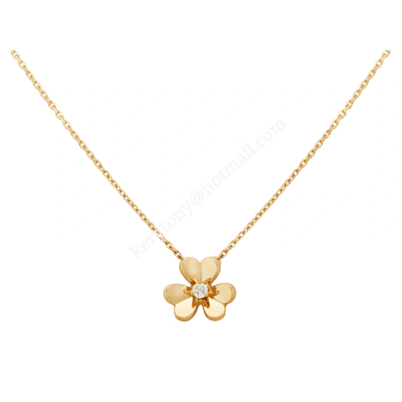 2021 Best Price Van Cleef Arpels Frivole Pendant Yellow Gold White Gold Rose Gold With Diamond Replica