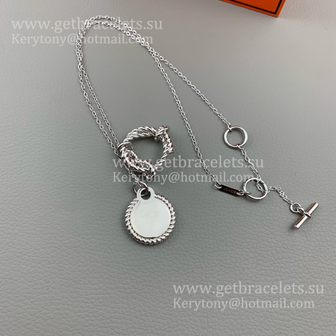 2021 Fashion Hermes Anchor Necklace in Sterling Silver