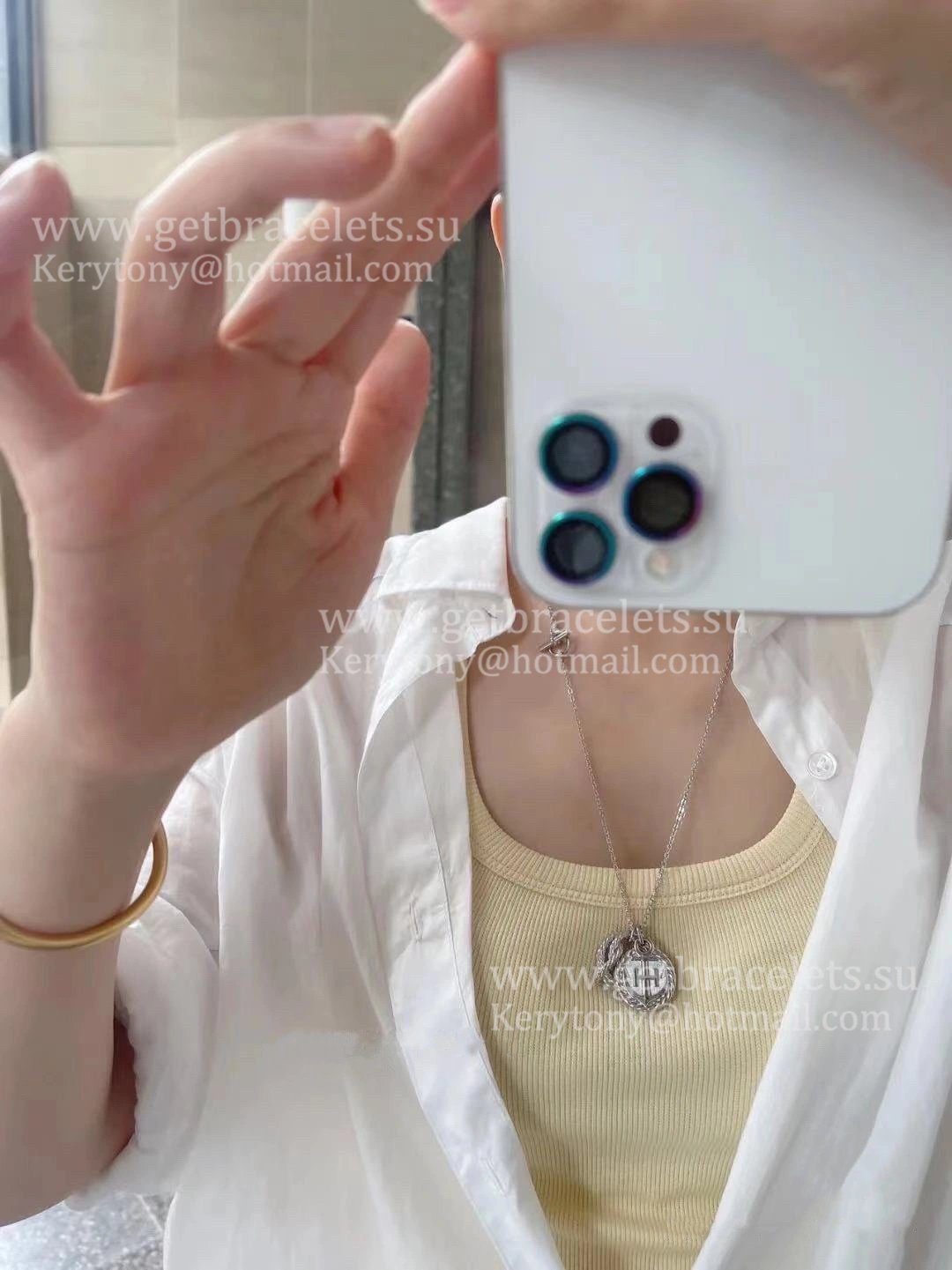 2021 Fashion Hermes Anchor Necklace in Sterling Silver