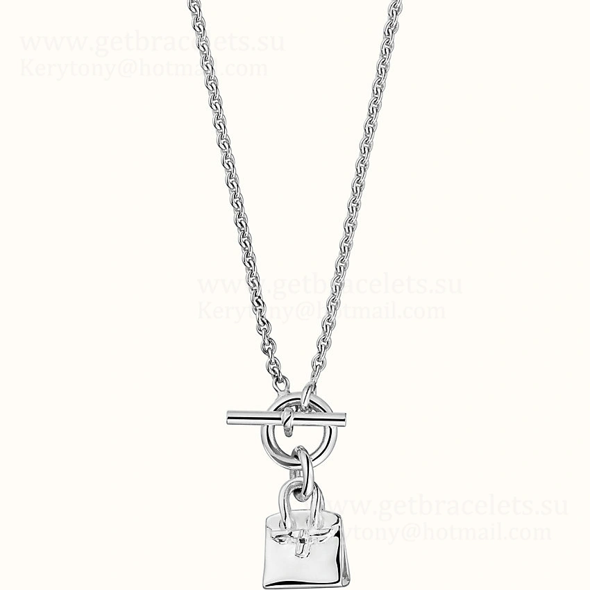 2021 Hermes Birkin Amulette Pendant in Sliver