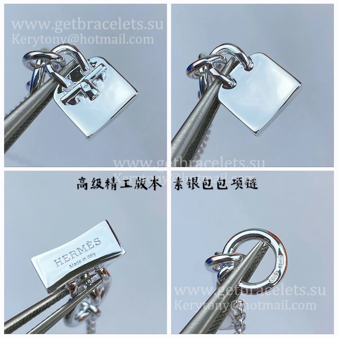 2021 Hermes Birkin Amulette Pendant in Sliver