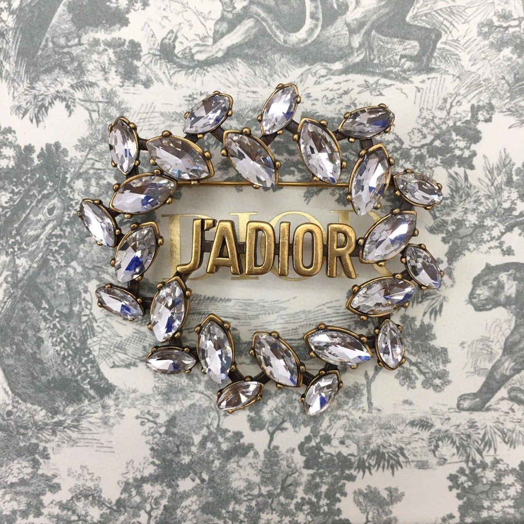 2021 Hot Selling Christian Dior Most Luxury Marquise Diamond Edging J’ADIOR Motif High End Brooch V0515ADRCY_D908