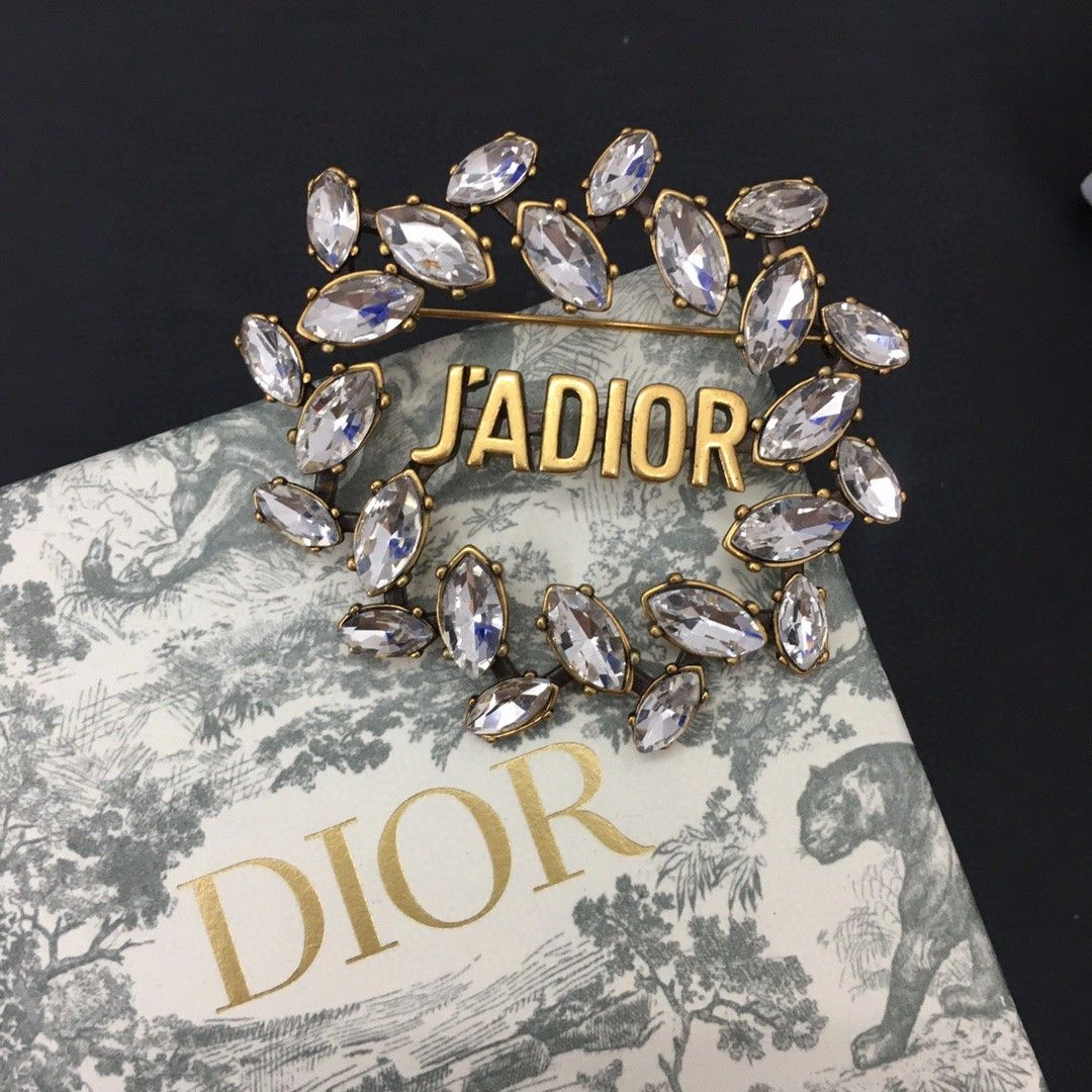 2021 Hot Selling Christian Dior Most Luxury Marquise Diamond Edging J’ADIOR Motif High End Brooch V0515ADRCY_D908