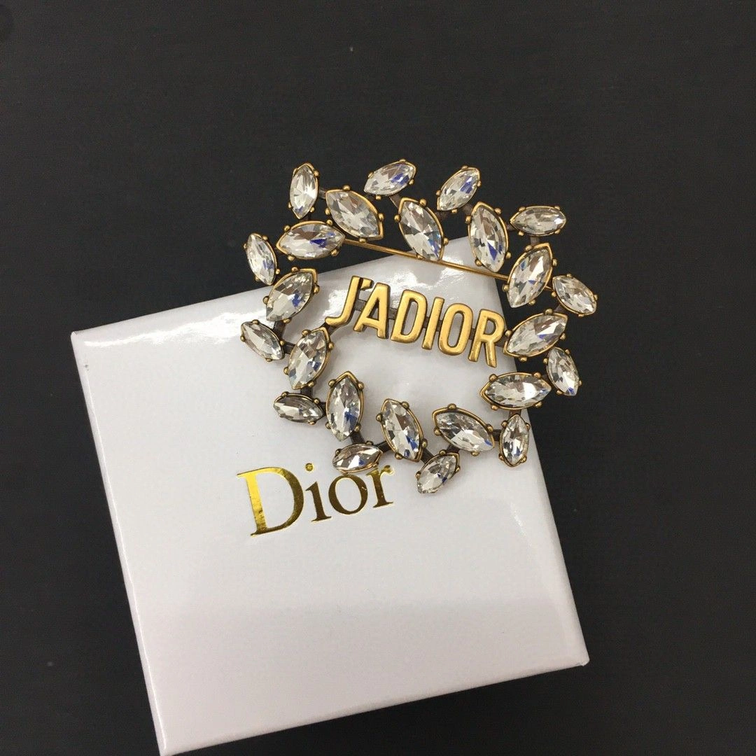 2021 Hot Selling Christian Dior Most Luxury Marquise Diamond Edging J’ADIOR Motif High End Brooch V0515ADRCY_D908