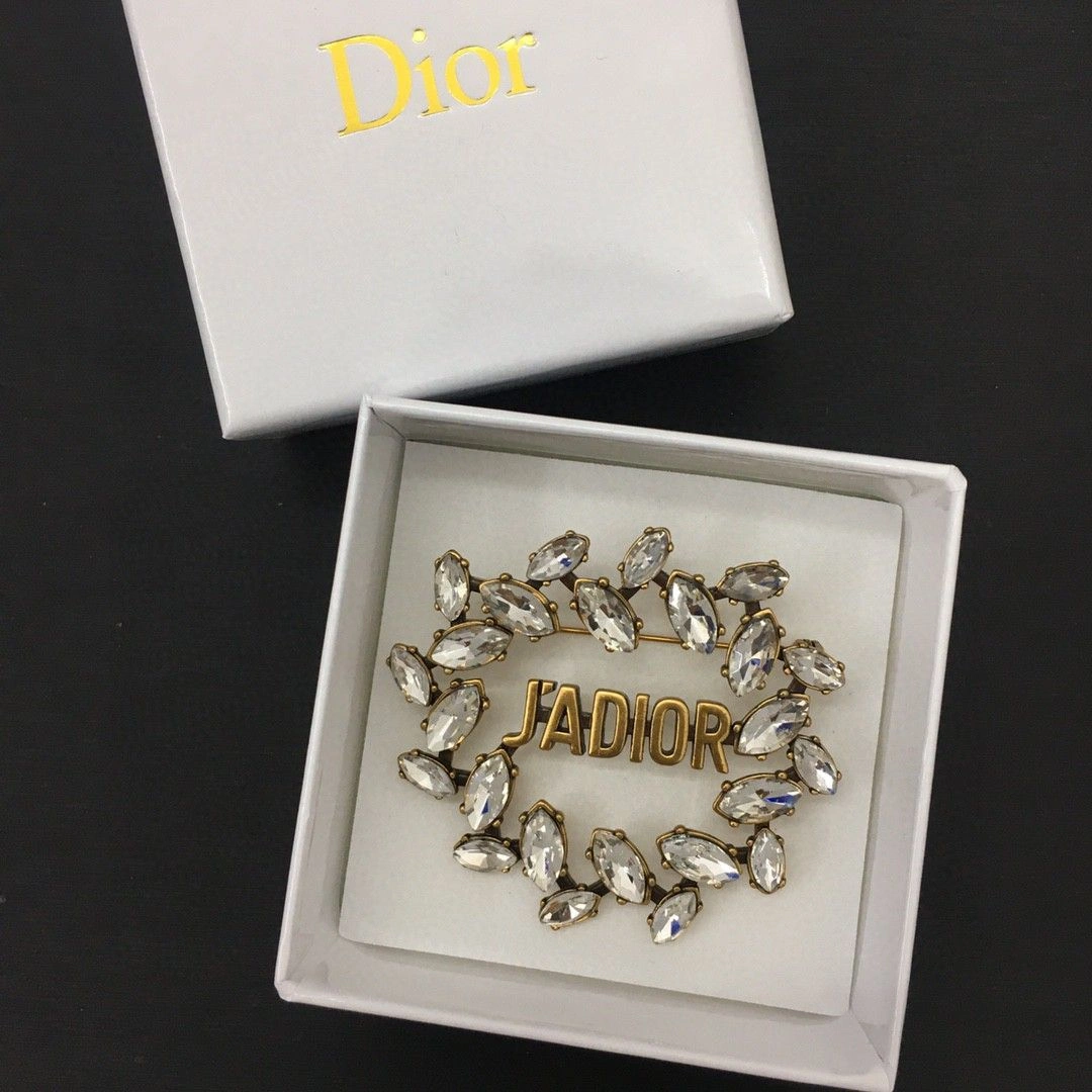 2021 Hot Selling Christian Dior Most Luxury Marquise Diamond Edging J’ADIOR Motif High End Brooch V0515ADRCY_D908