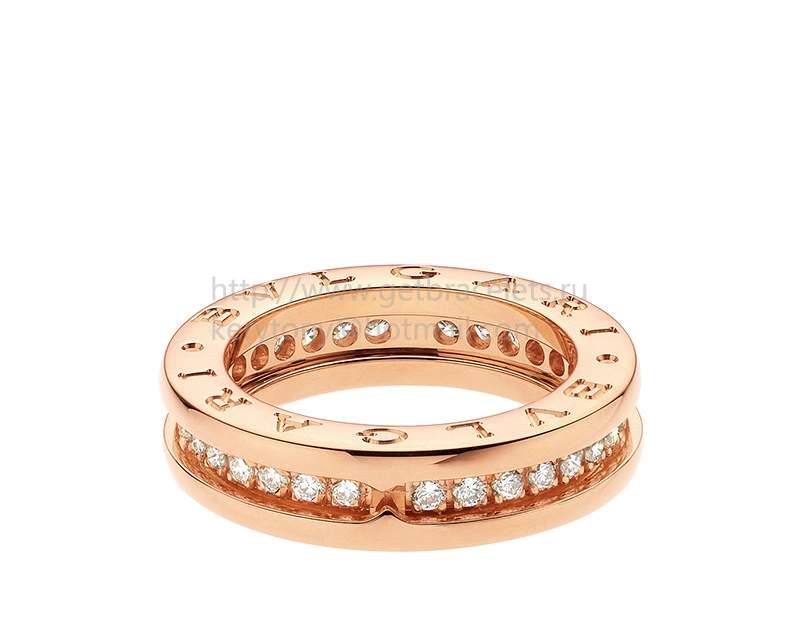B.zero1 1-Band Rose Gold Ring with Pave Diamonds