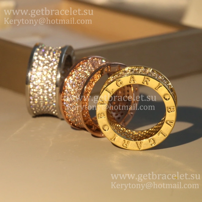 B.zero1 4-Band Ring White Gold with Pave Diamonds