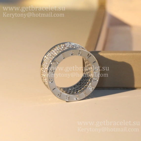 B.zero1 4-Band Ring White Gold with Pave Diamonds