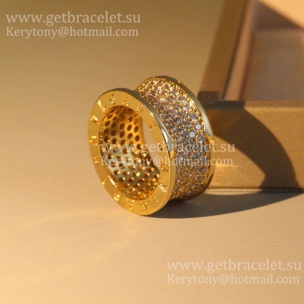 B.zero1 4-Band Ring White Gold with Pave Diamonds